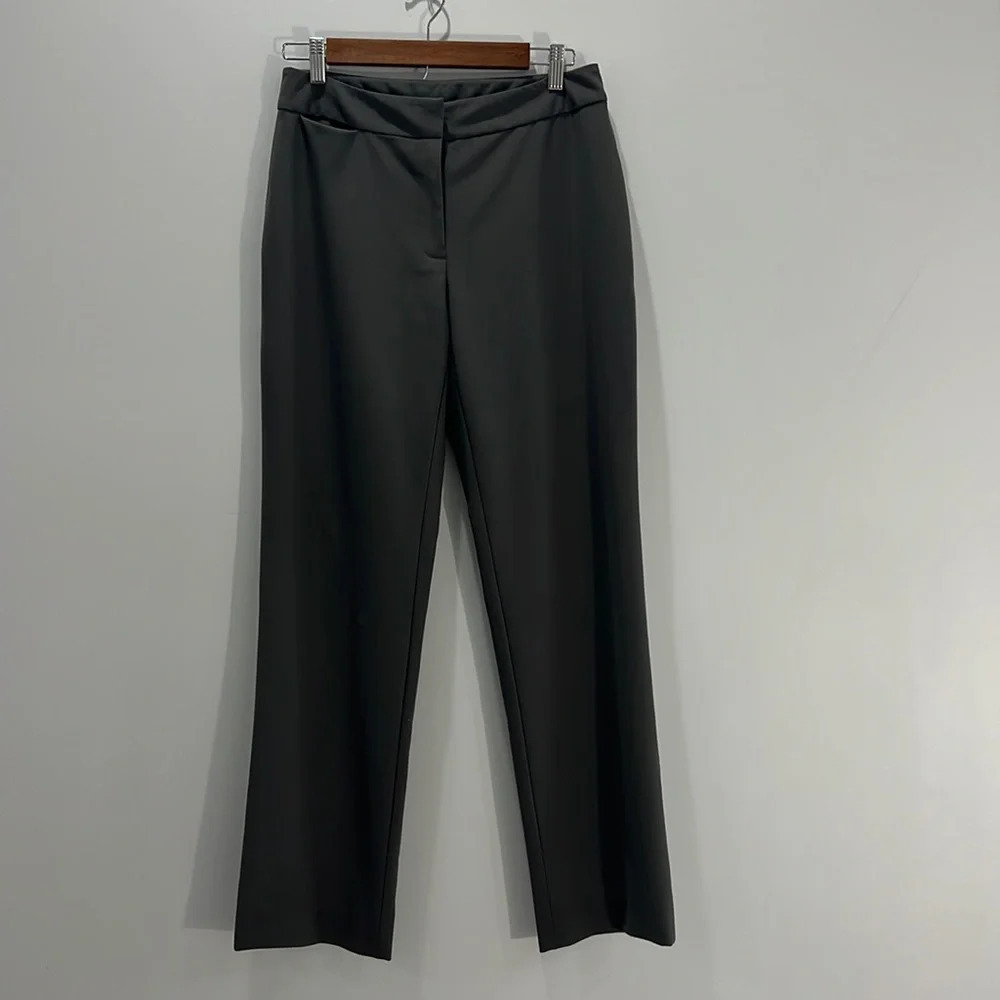 Eileen Fisher women’s straight legged dark gray trousers dress pants size XS